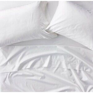 Full 600 Thread Count Sateen Sheet Set White - Casaluna NEW